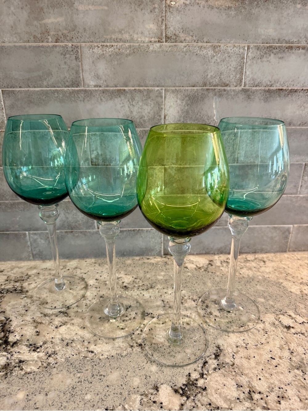 Coloured Wine Glasses